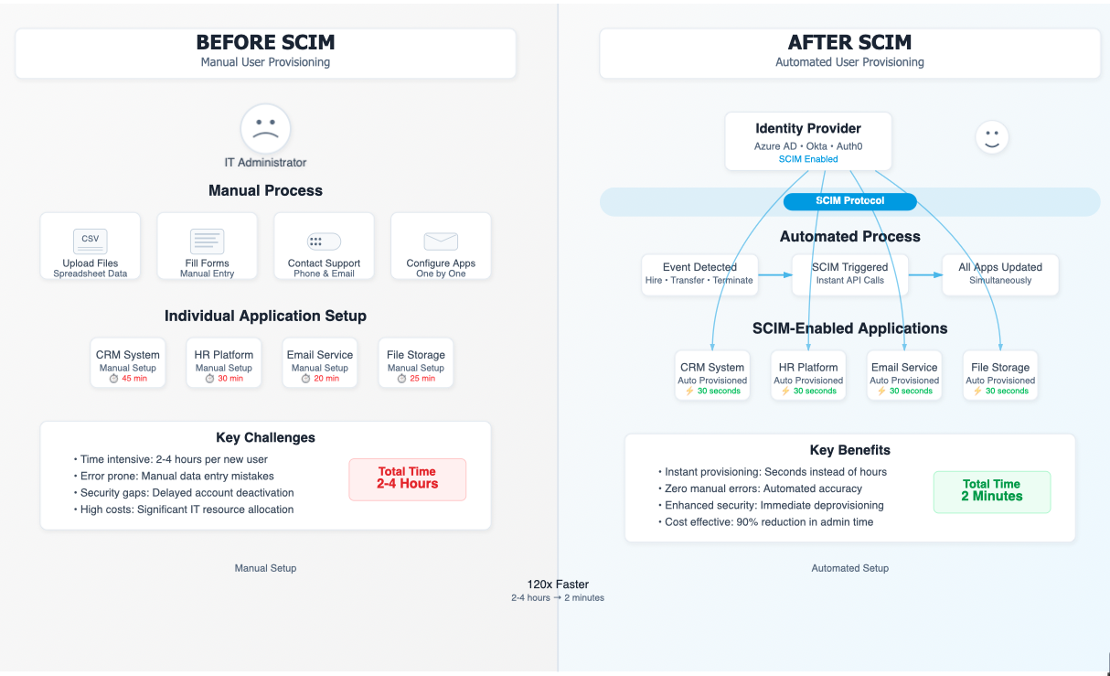 Before vs After with SCIM